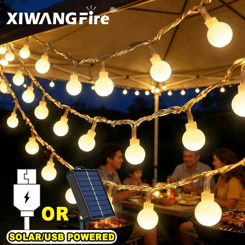 Led Lighting Decor - Guirnalda de Luces Solares/USB/a Pilas de
