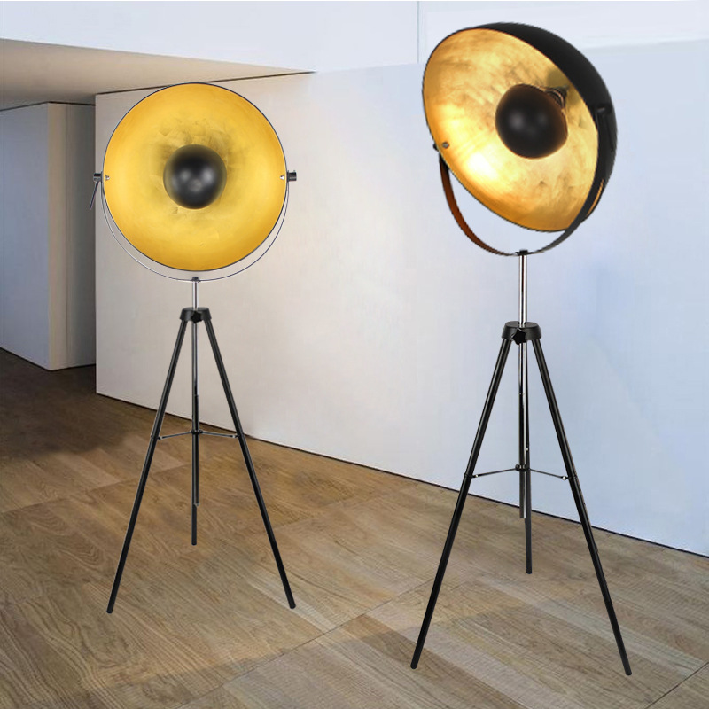 Floor Lamp Tripod - Lámpara de Pie ajustable Industrial, trípode