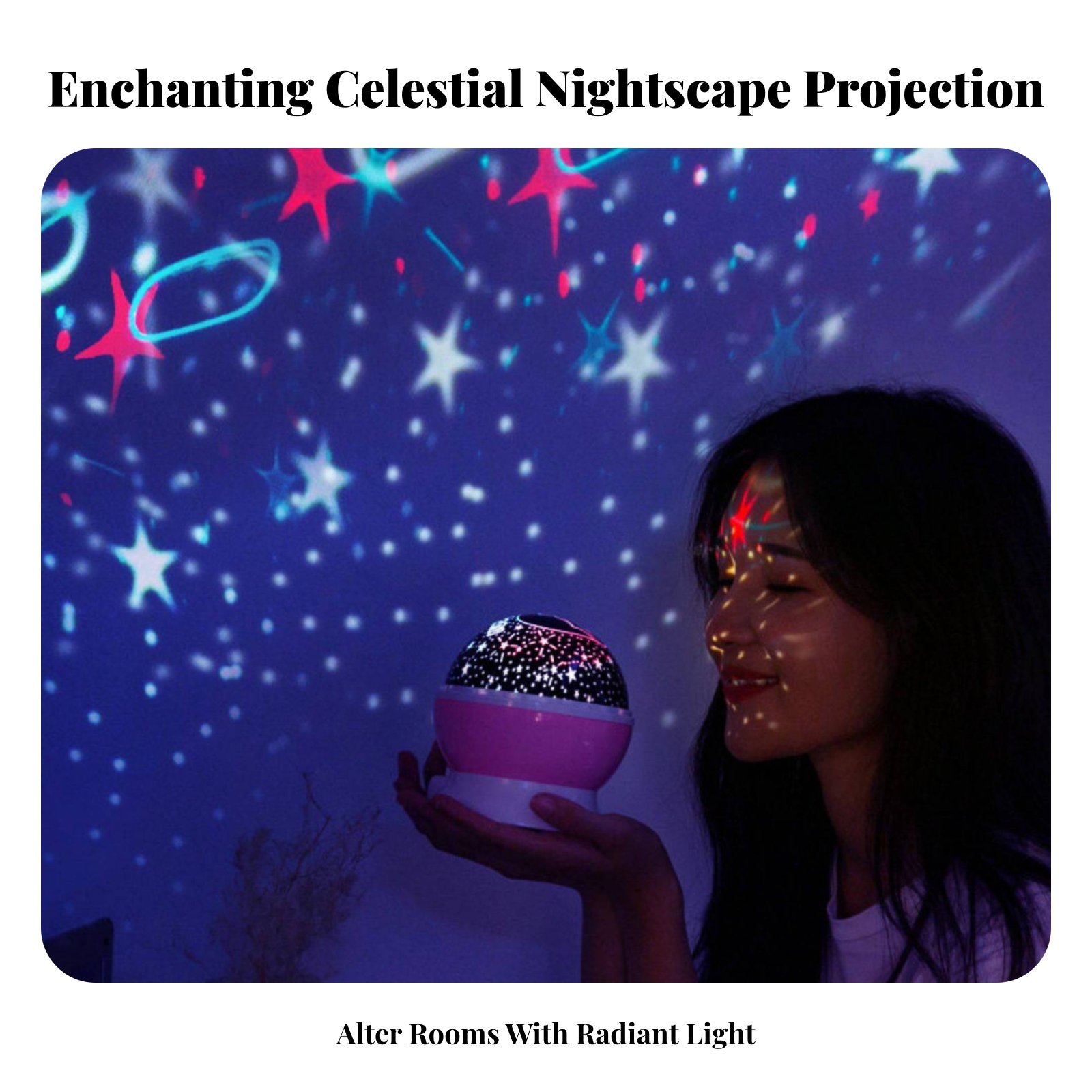 Led Lighting Decor - Dispositivo de Proyección de Galaxias, Efecto