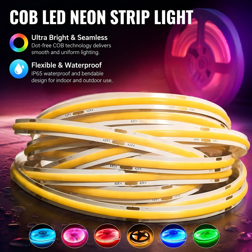 Lighting Decor And More - Tira de LED COB DC12V/24V 320LEDs/M