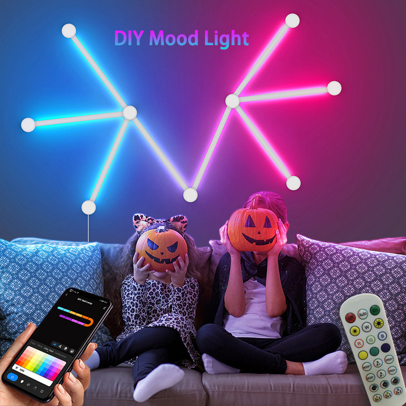 Led Lighting Wall Decor - Lámpara de pared RGB inteligente, barra