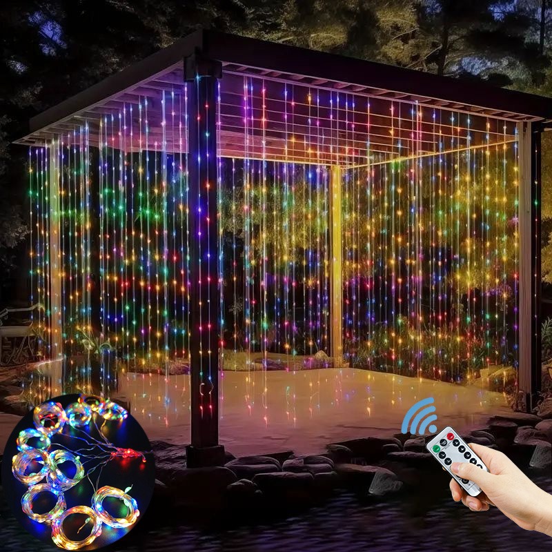 Fairy Light Curtain - Guirnalda de Luces LED de 3/4/6