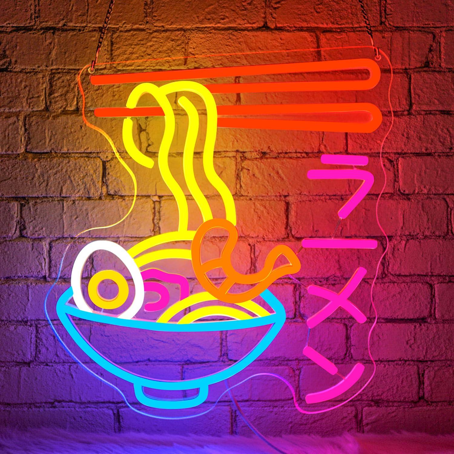 Kitchen Decor Lighting - Letrero de Neón LED de Ramen,