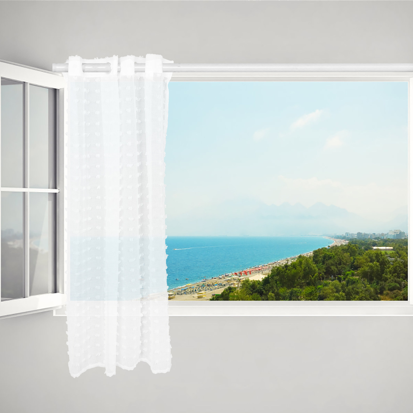 Cortina Transparente con Punto - Kitchen Decor Lighting reseña y precio