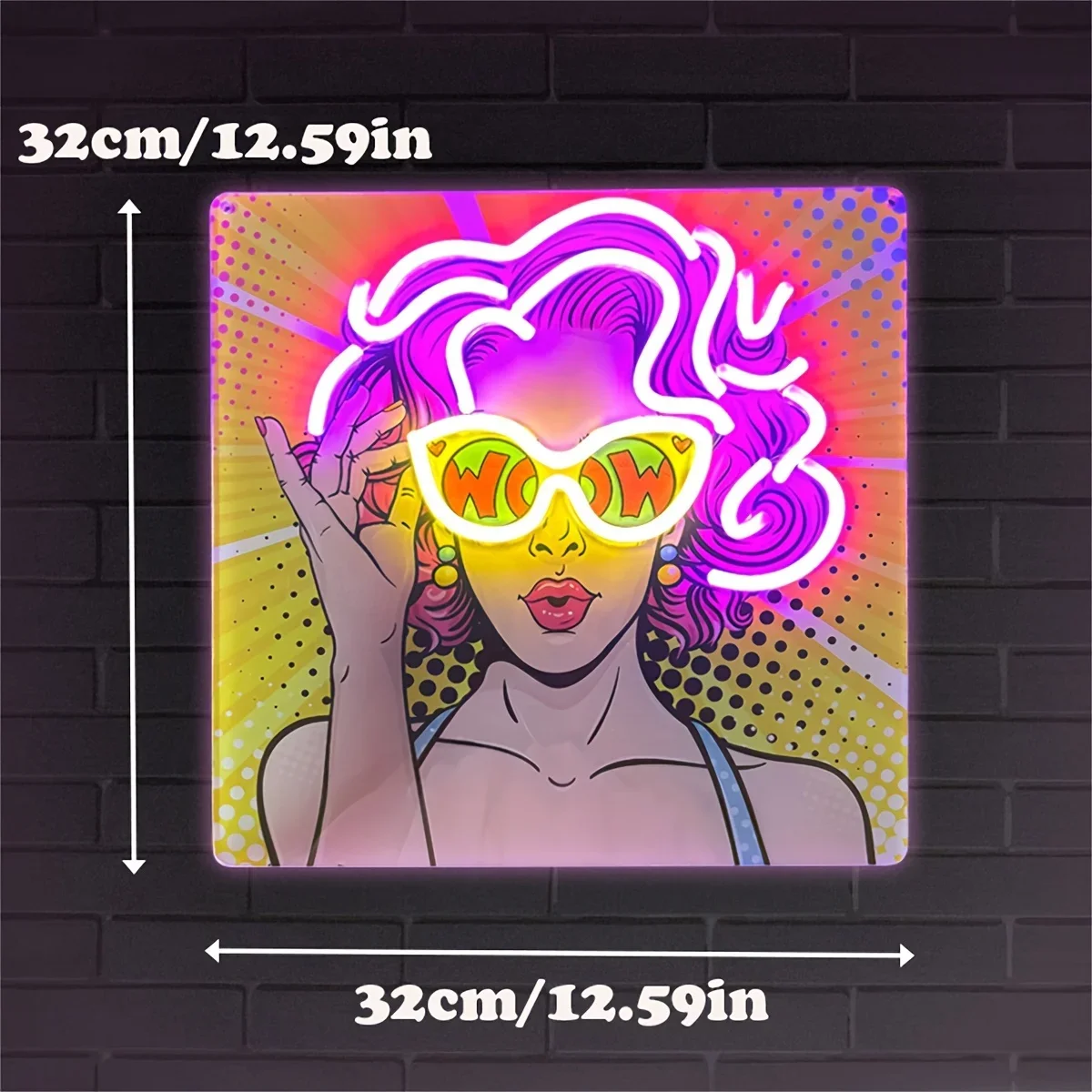 Wow Lady Pop Art LED letrero d - Outdoor Lighting Decor Wow reseña y precio