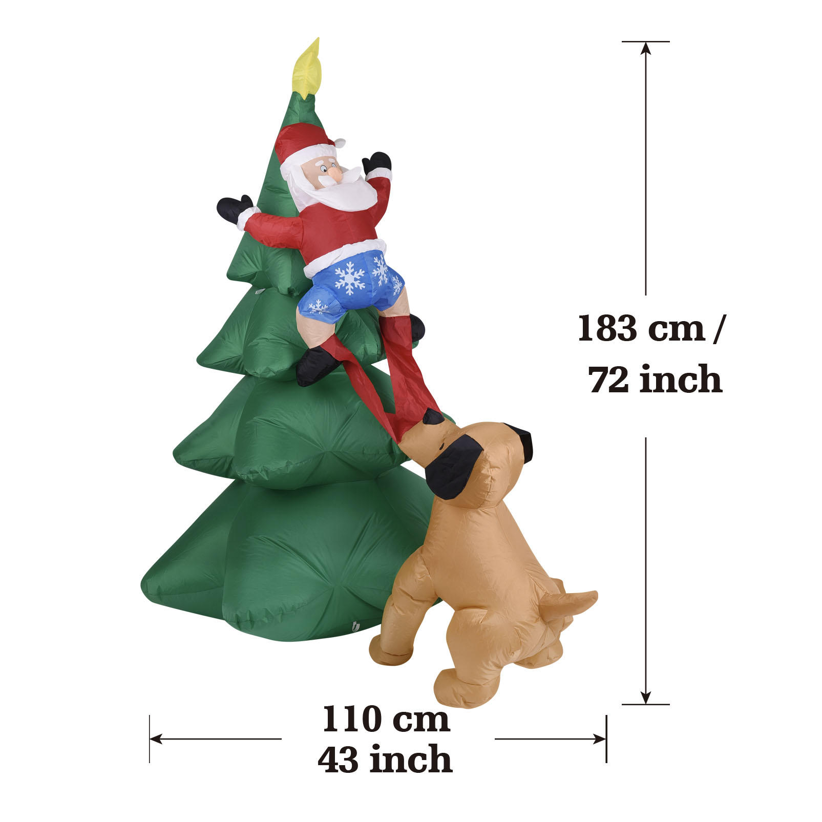 Perro inflable de Navidad con  - Up Lighting Decor reseña y precio