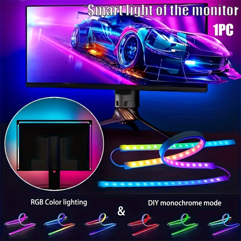 Tira de Luces RGB para Juegos, - Ambient Lighting Decor For Room reseña y precio