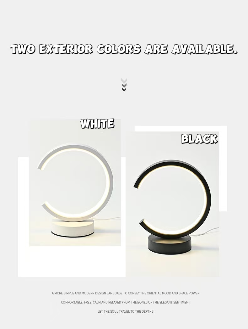 Lámpara LED de mesa con anillo - Lighting Decor For Living Room reseña y precio