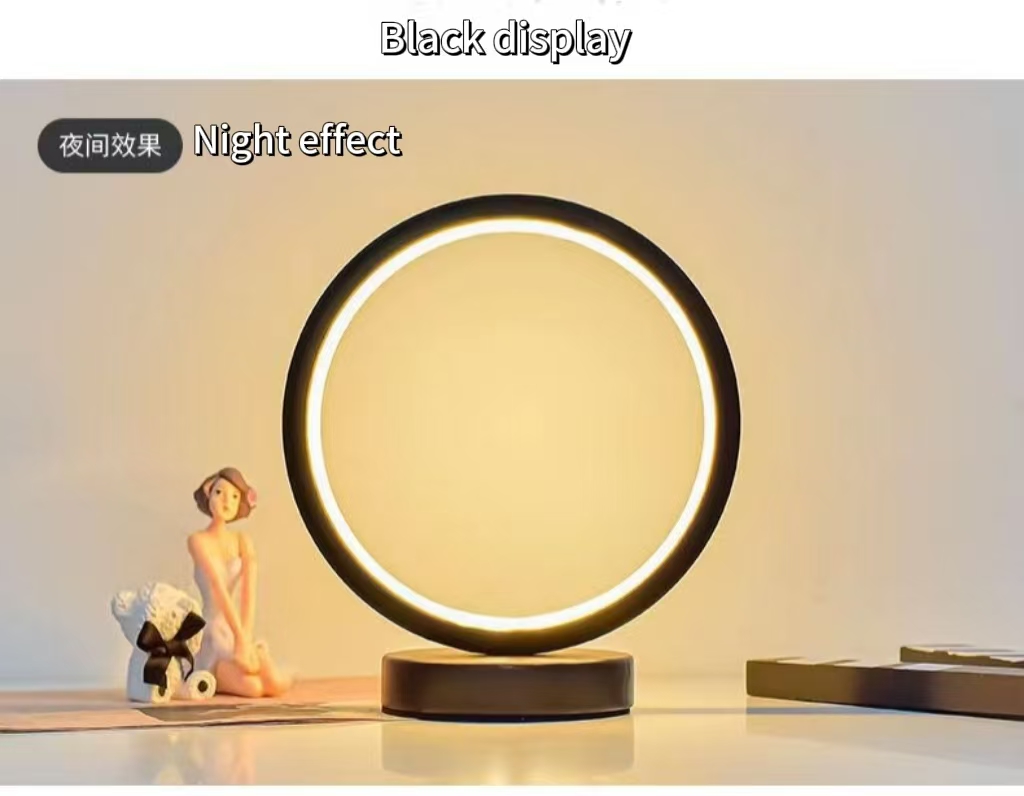 Lámpara LED de mesa con anillo - Lighting Decor For Living Room reseña y precio
