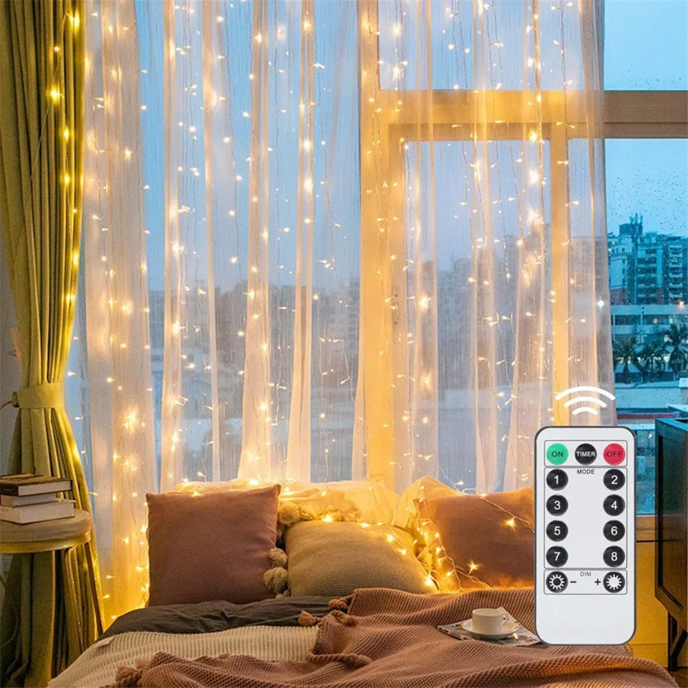 Cortina LED USB de 3/6M, 8 mod - Fairy Light Curtain reseña y precio