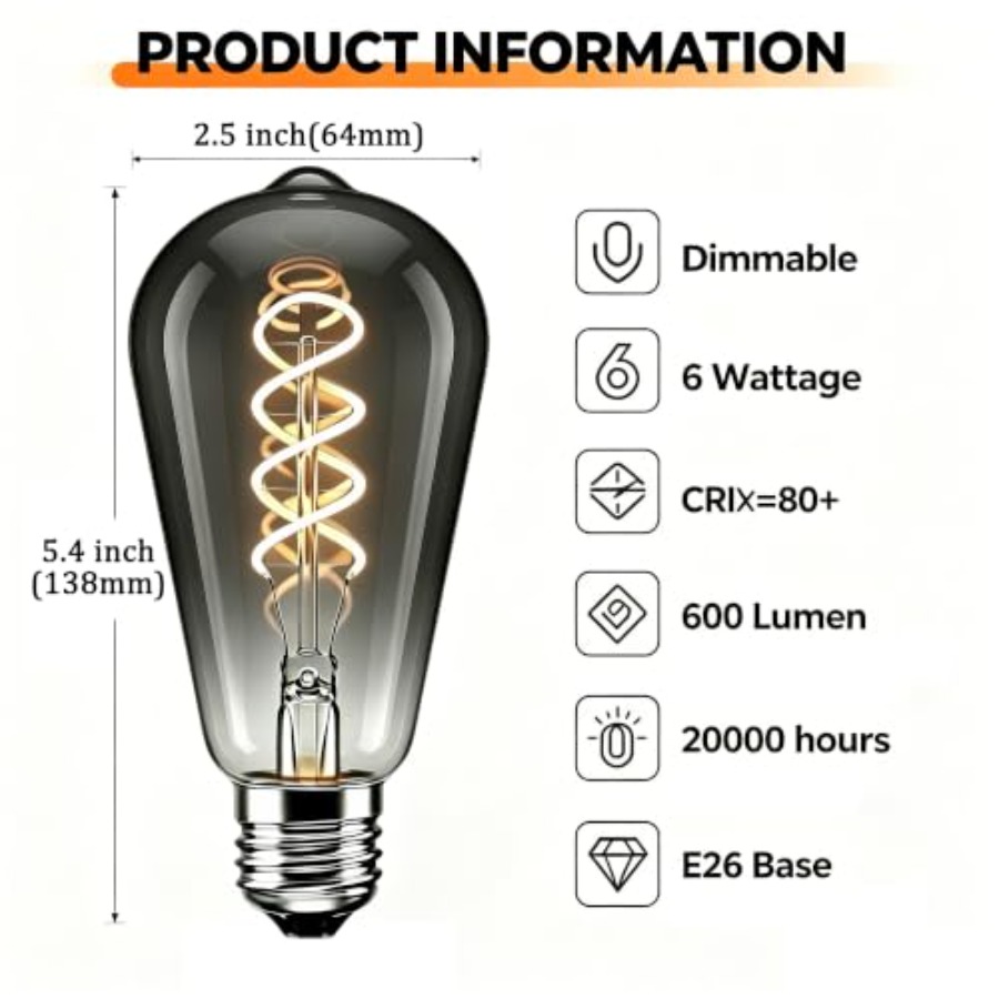 Paquete de 4 Bombillas LED Edi - Led Lighting Decor reseña y precio