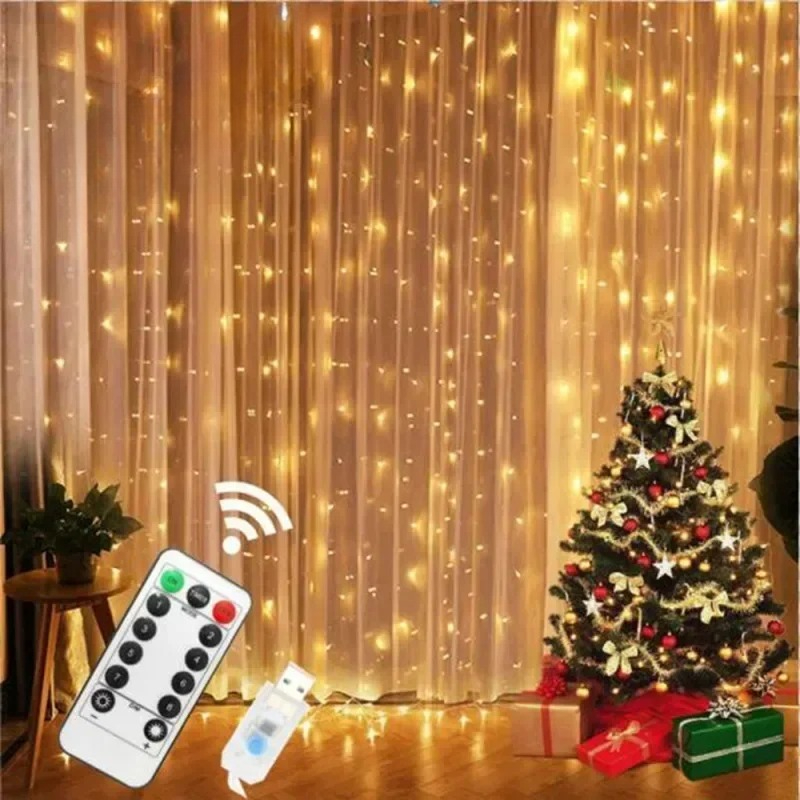 Guirnalda de cortina de 6x3M/3 - Fairy Light Curtain reseña y precio