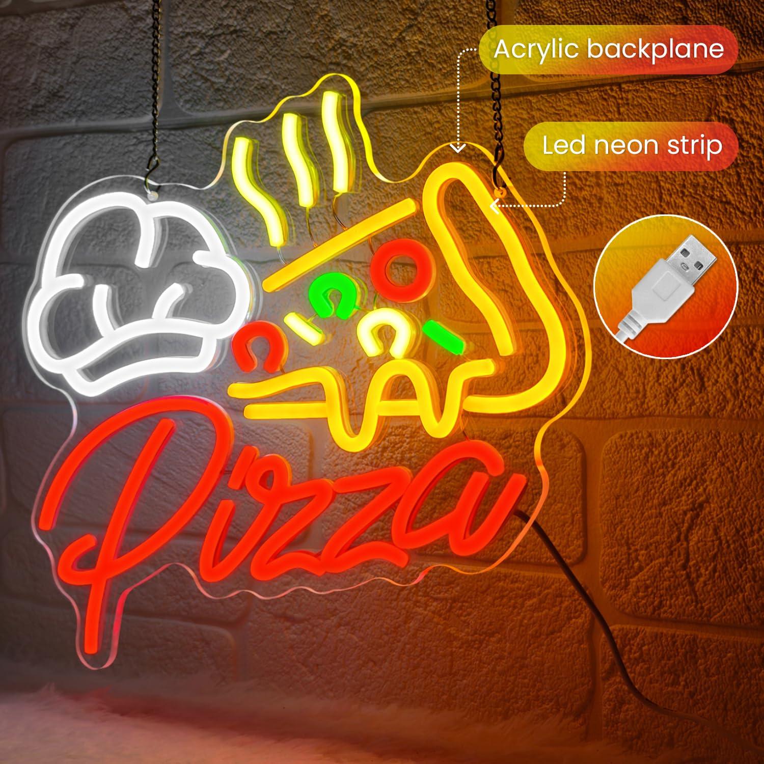 Letrero Luminoso de Pizza, Luc - Kitchen Decor Lighting reseña y precio